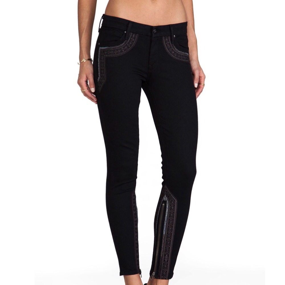 Mother The Looker Inside Zip Skinny Jeans Size 27